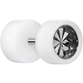 0 Gauge White Acrylic Grey Dual Flashy Tire Rim Cheater Plug