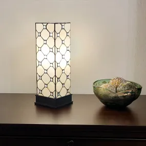 18" Tiffany Style Jeweled Dark Brown Base Table Lamp By Homeroots