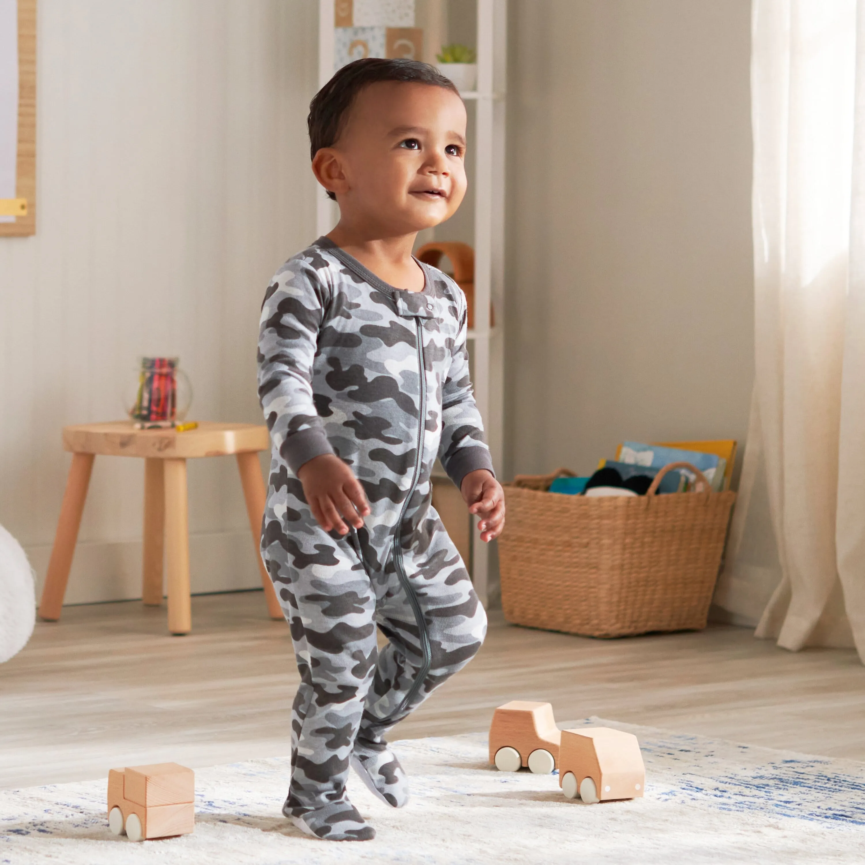 2-Pack Baby & Toddler Boys Camo Snug Fit Footed Cotton Pajamas