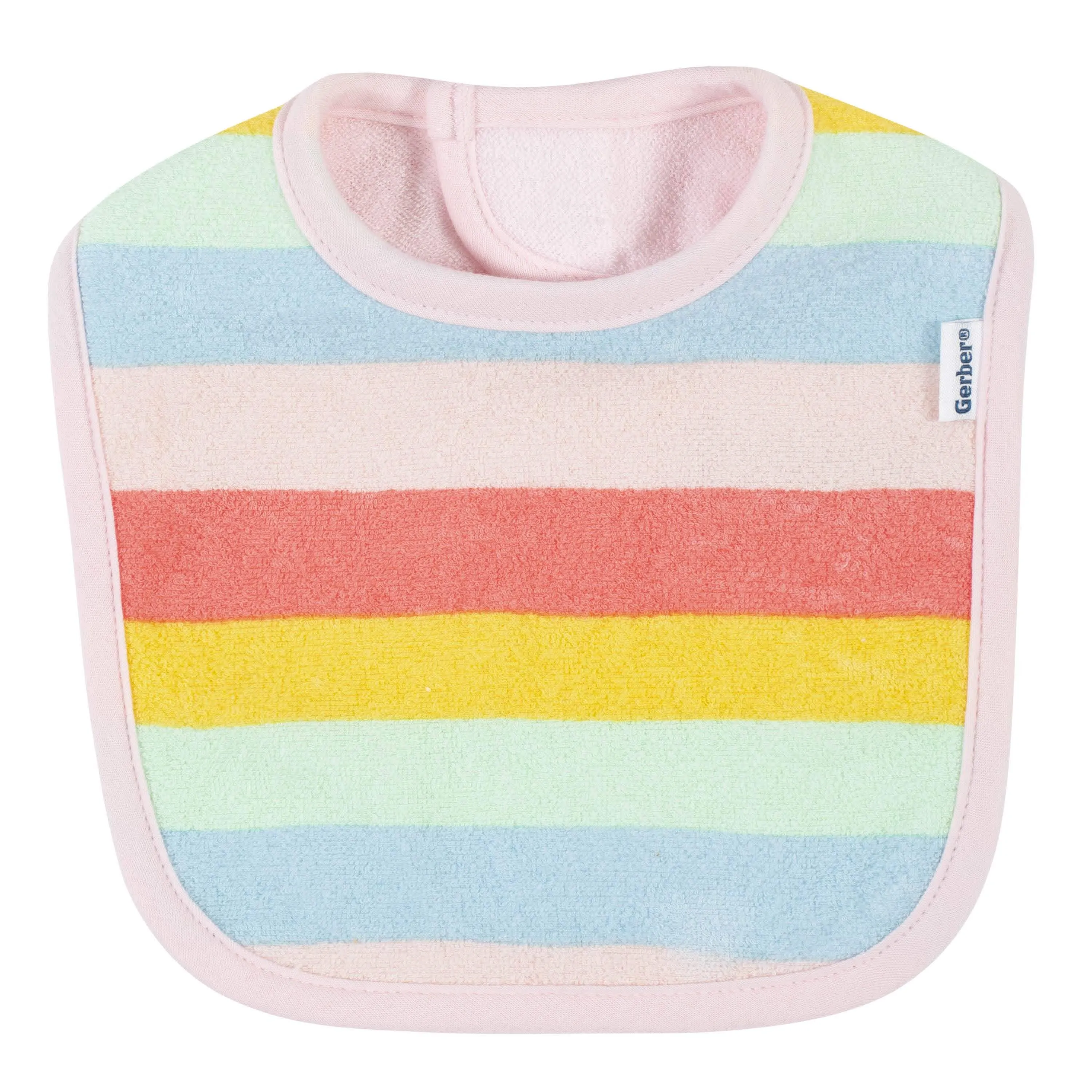 4-Pack Baby Girls Rainbow Bibs