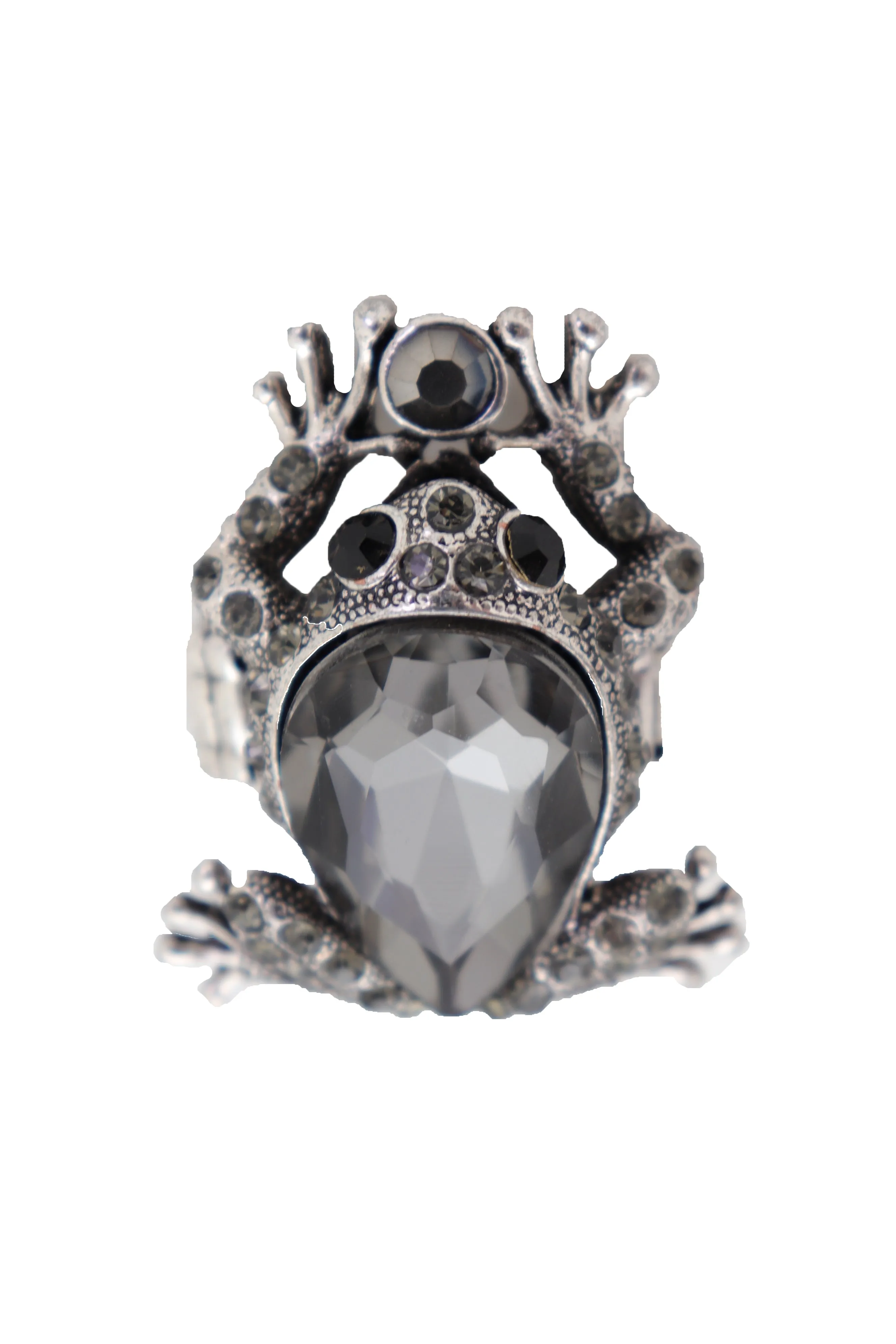 Big Jewel Frog Ring