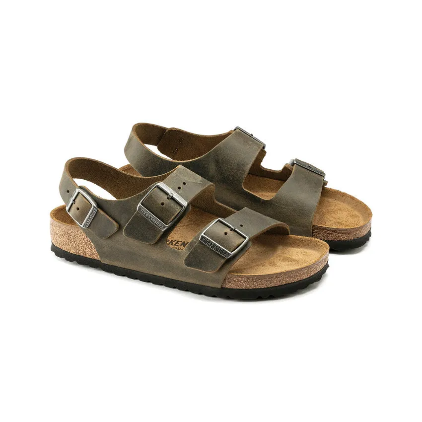 BIRKENSTOCK SANDALO MILANO 1019454 VERDE KHAKI