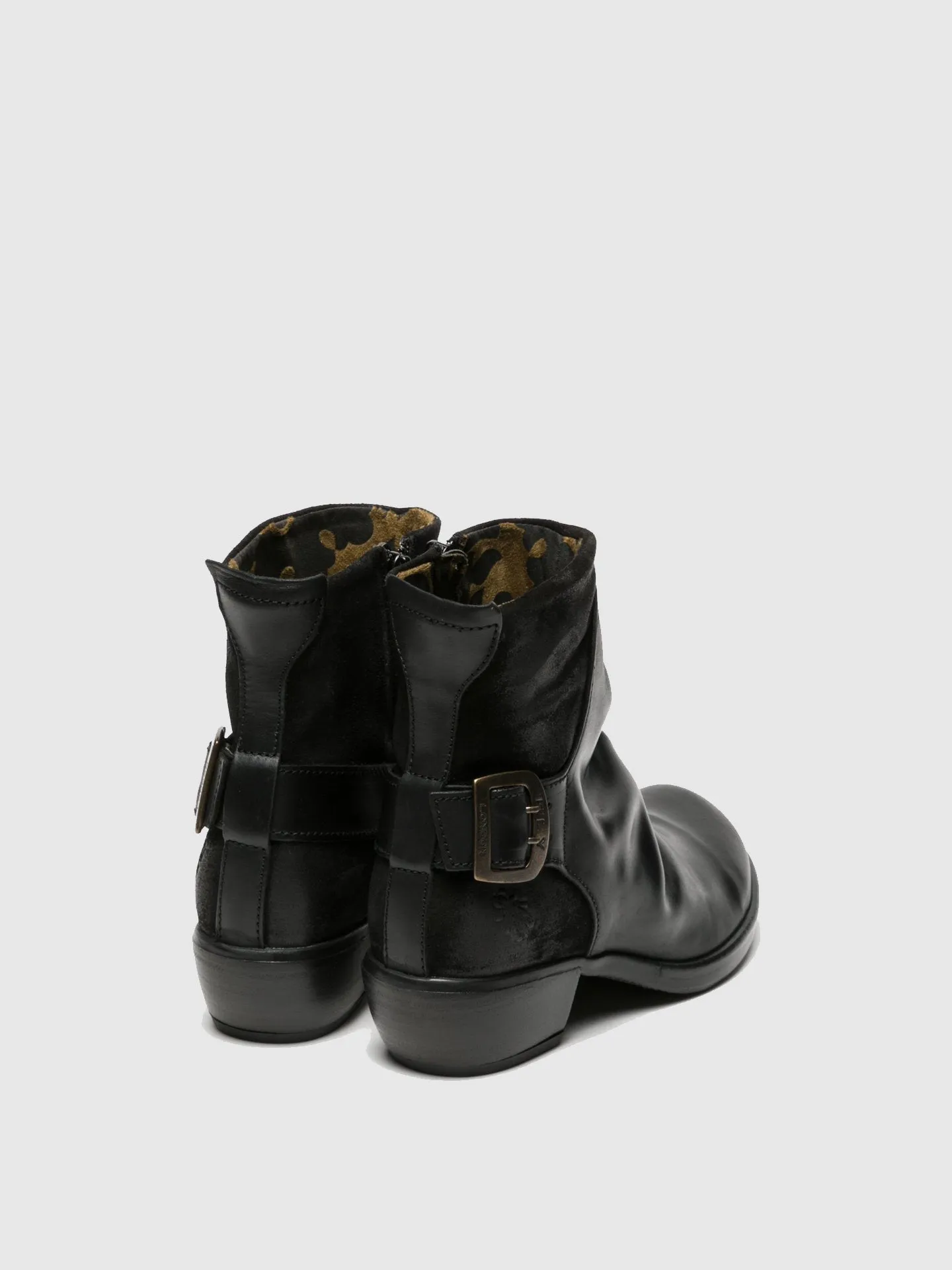 Black Buckle Ankle Boots