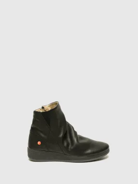 Black Wedge Ankle Boots