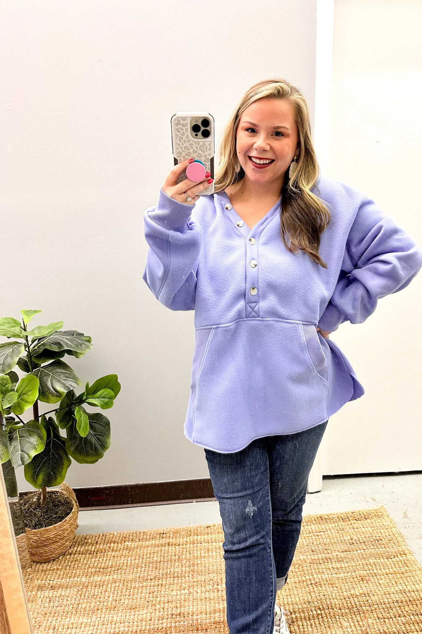 Bundle of Warmth Pullover Top, Periwinkle