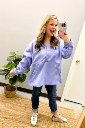 Bundle of Warmth Pullover Top, Periwinkle