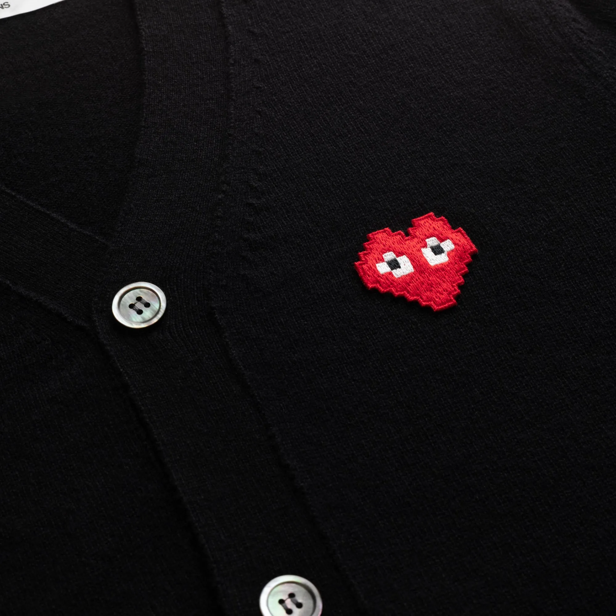 CDG Play Invader Cardigan AZ-N084-051-1 Black