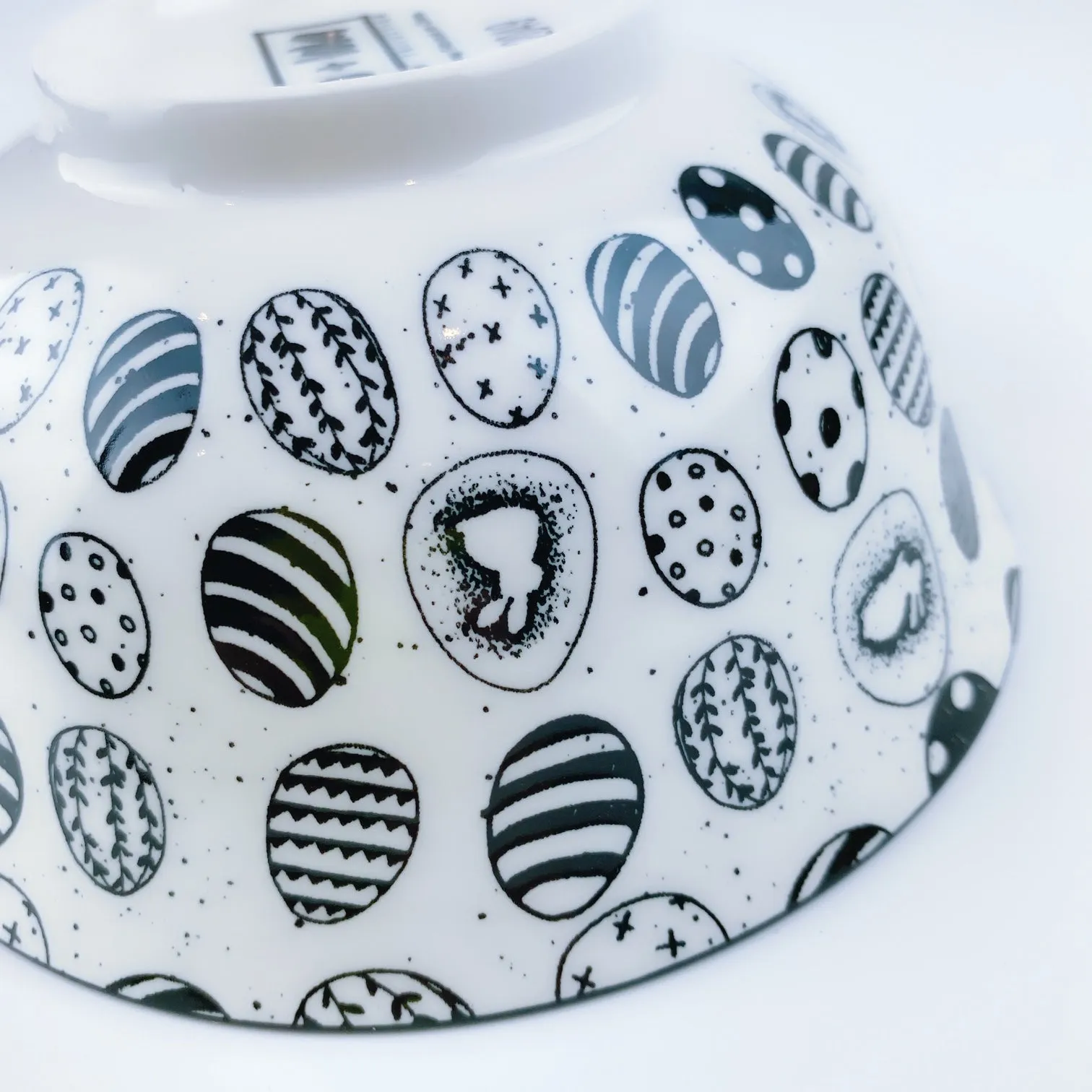 Coco   Lola Black And White Easter Eggs Bowl Large 22oz