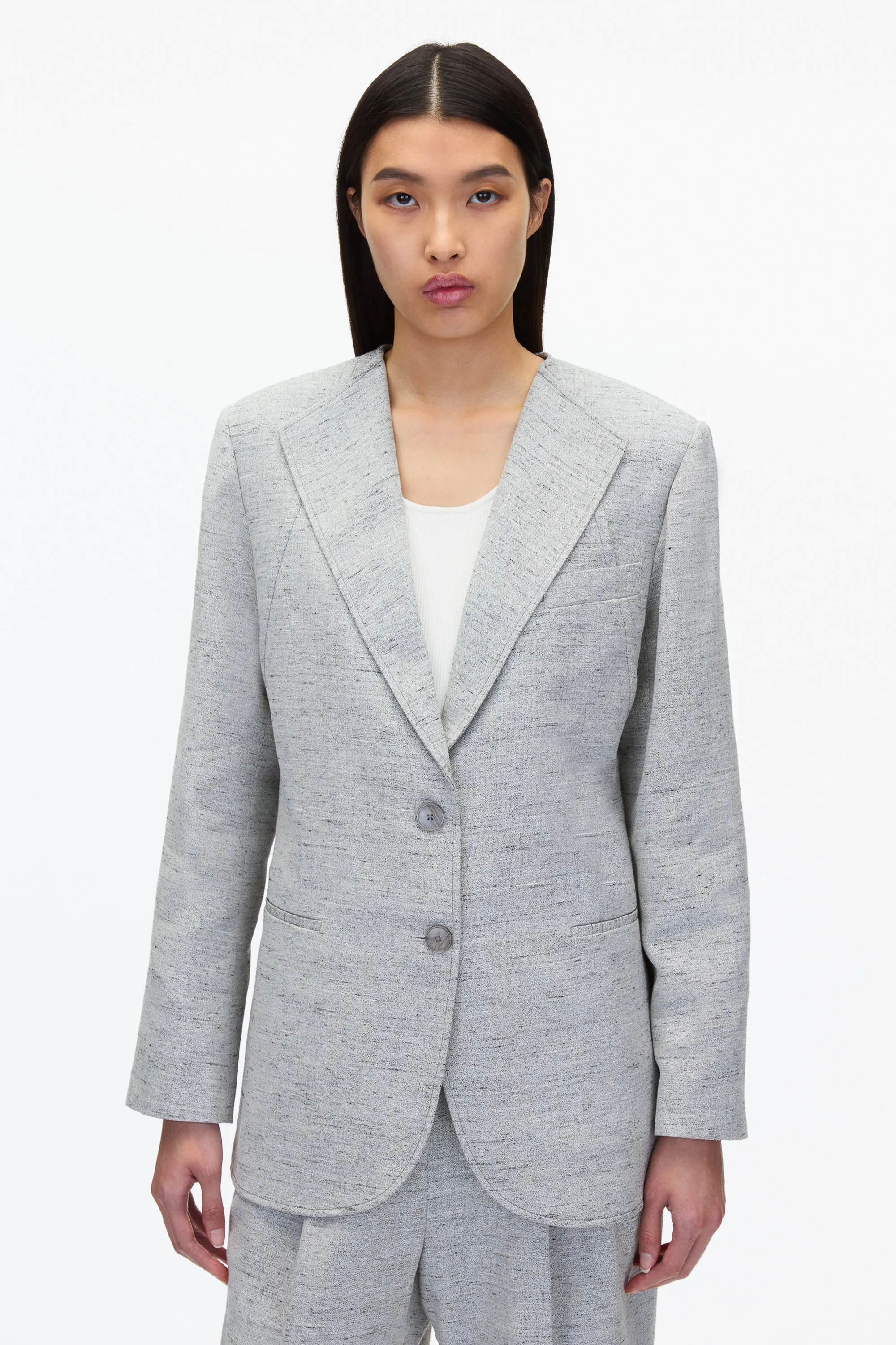 Collarless Relaxed Blazer