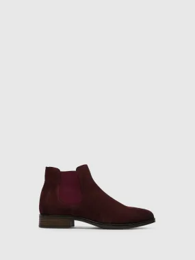 Crimson Elasticated Ankle Boots