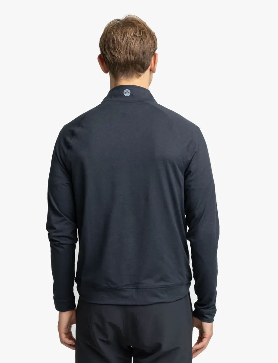 Cruiser 1/4 Zip Hthr Caviar Black