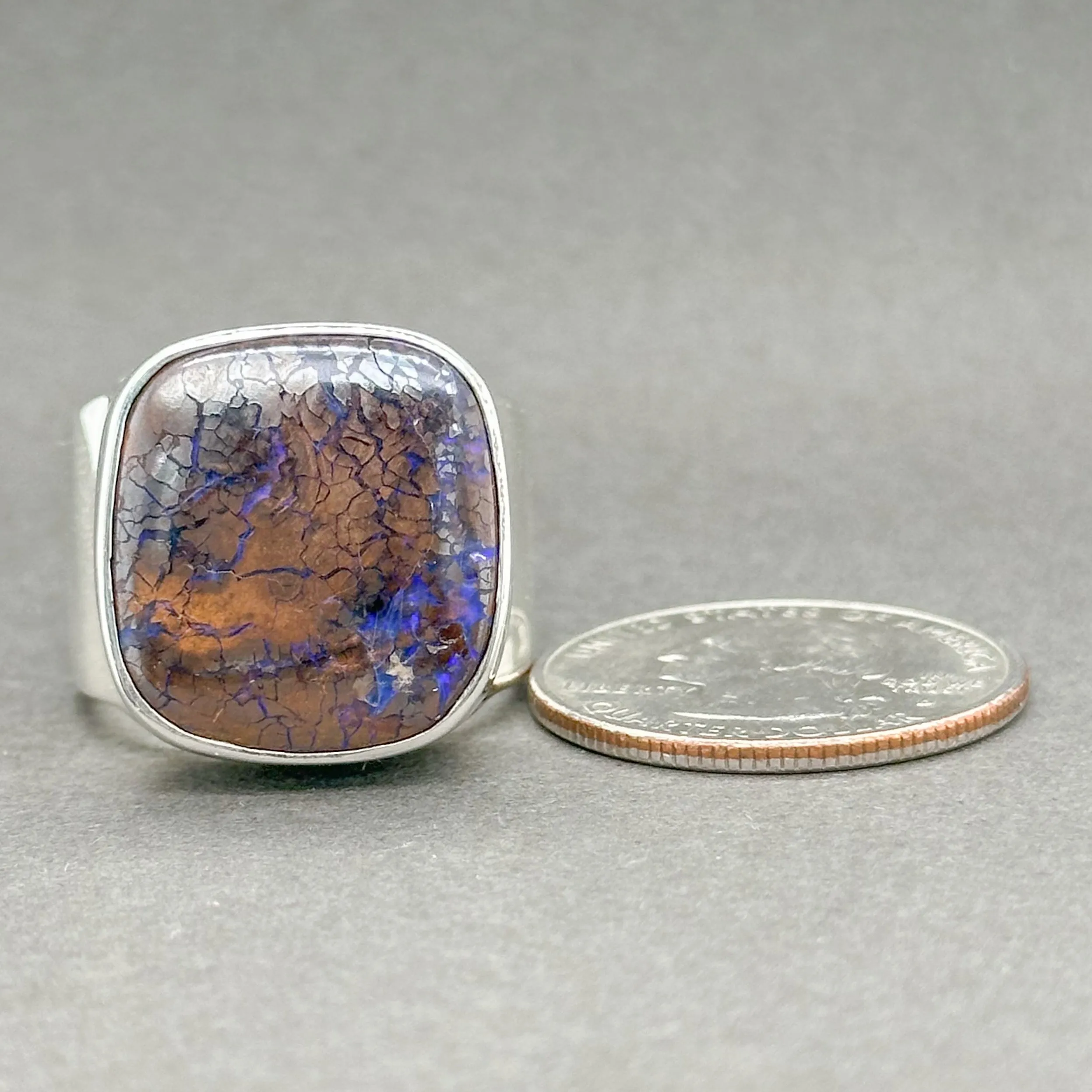 Estate Starborn SS Boulder Opal Ring