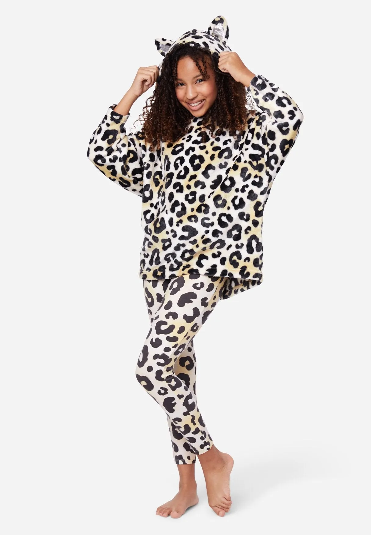 Faux Sherpa Color Block Pajama Set