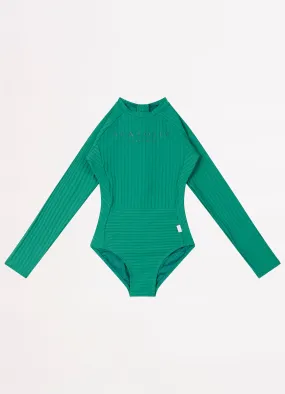 Girls Summer Essential Panelled Paddlesuit  - Forest