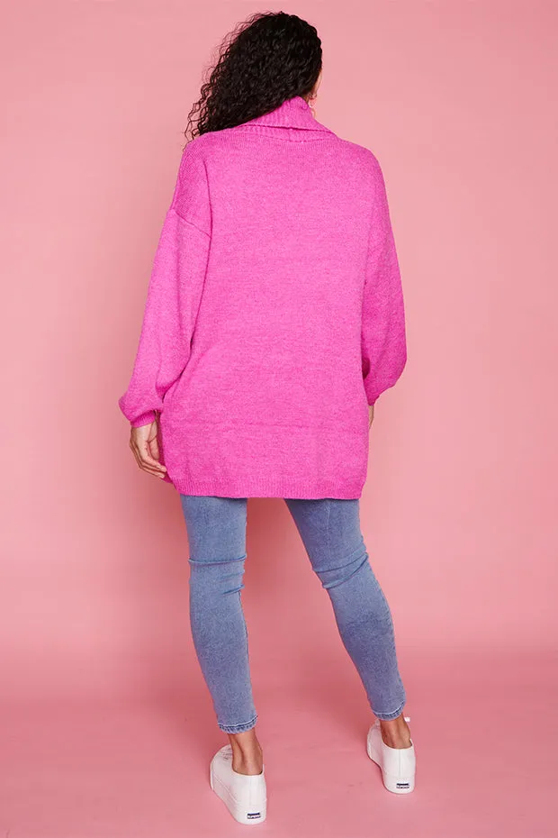 Helena Pink Knit Cardi