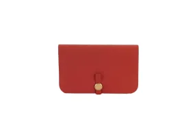 Hermes Dogon Duo Wallet, Geranium