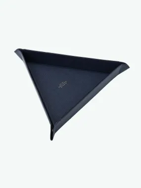 Leather Large Triangle Trinket Tray Navy