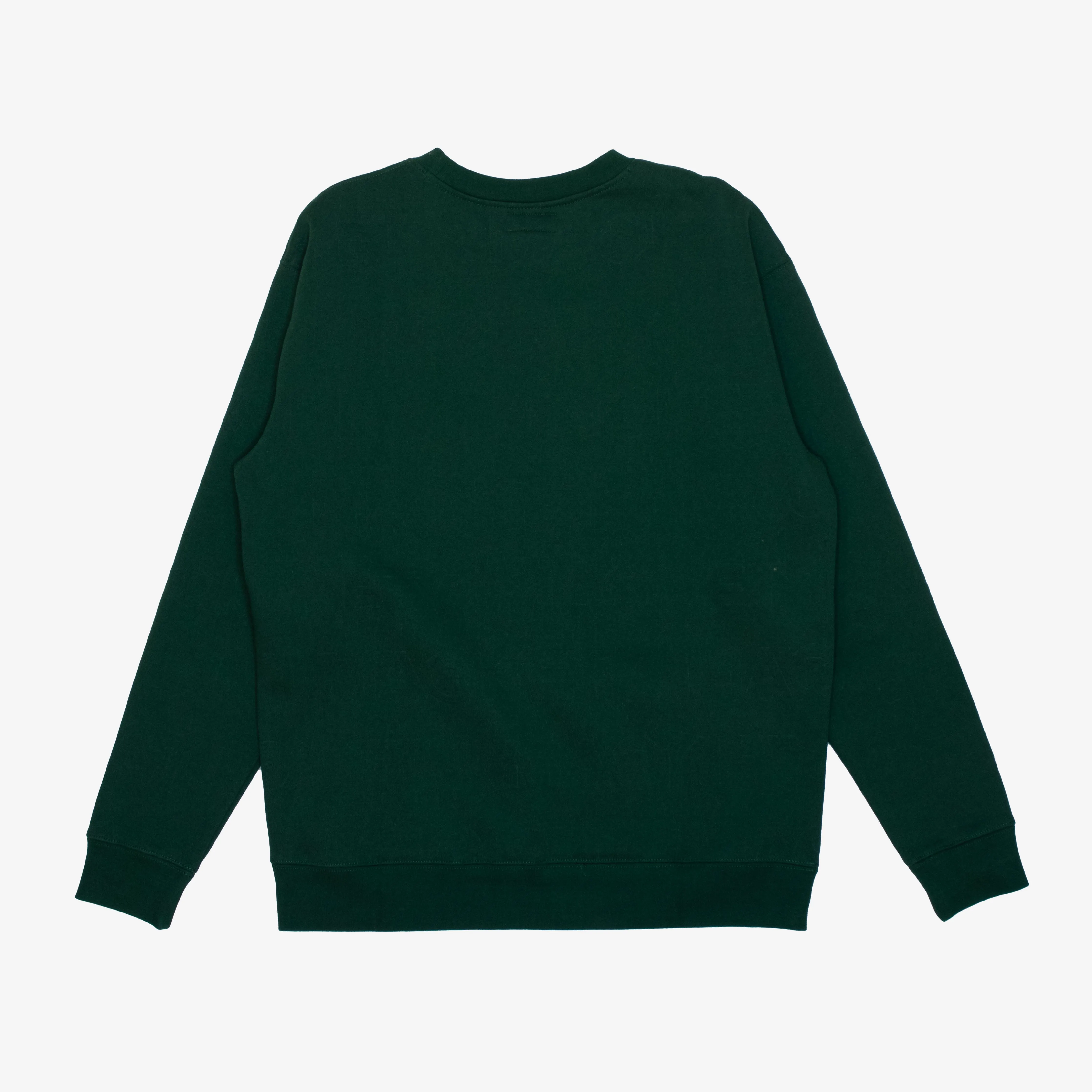 Market Emboss Print Fleece Crewneck