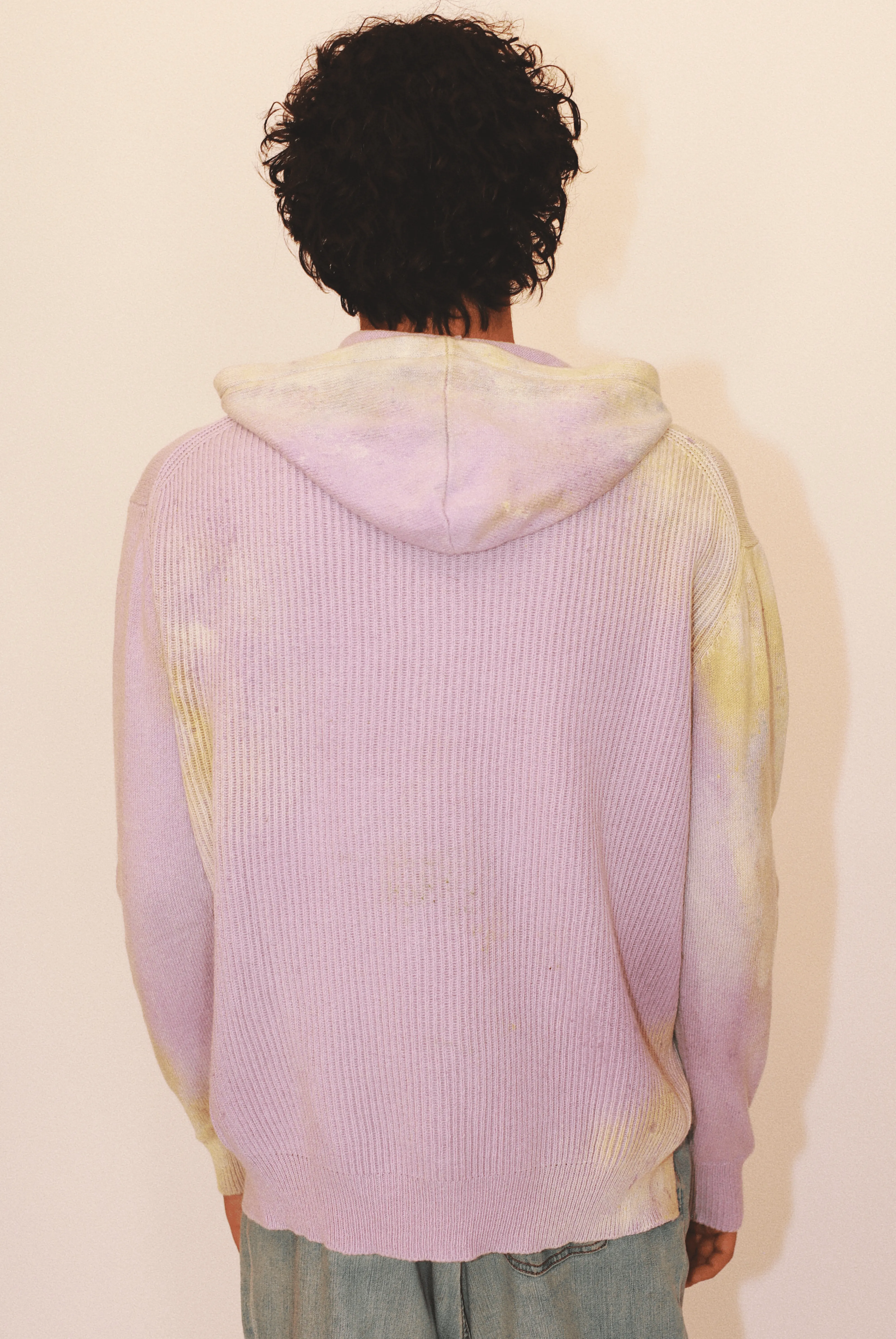 Marshall Hand-Painted Zip Hoodie in Organic Cotton & Recycled Cashmere