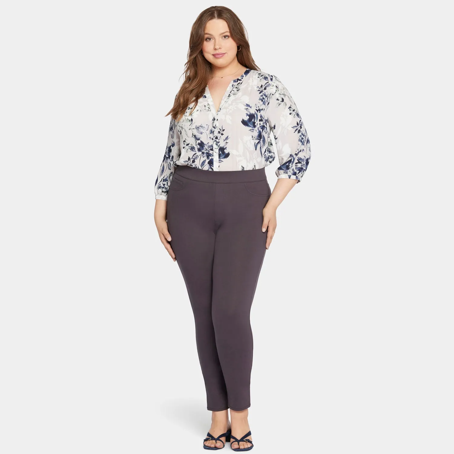 Modern Legging Pants In Plus Size - Cordovan