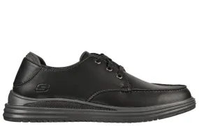 Pantofi casual, barbati, SKECHERS Proven Valargo, 204473-BLK negru, piele naturala