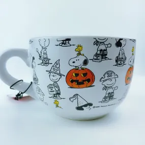 Peanuts Charlie Brown & Friends & Snoopy Great Pumpkin Halloween Large Mug 24 oz Orange