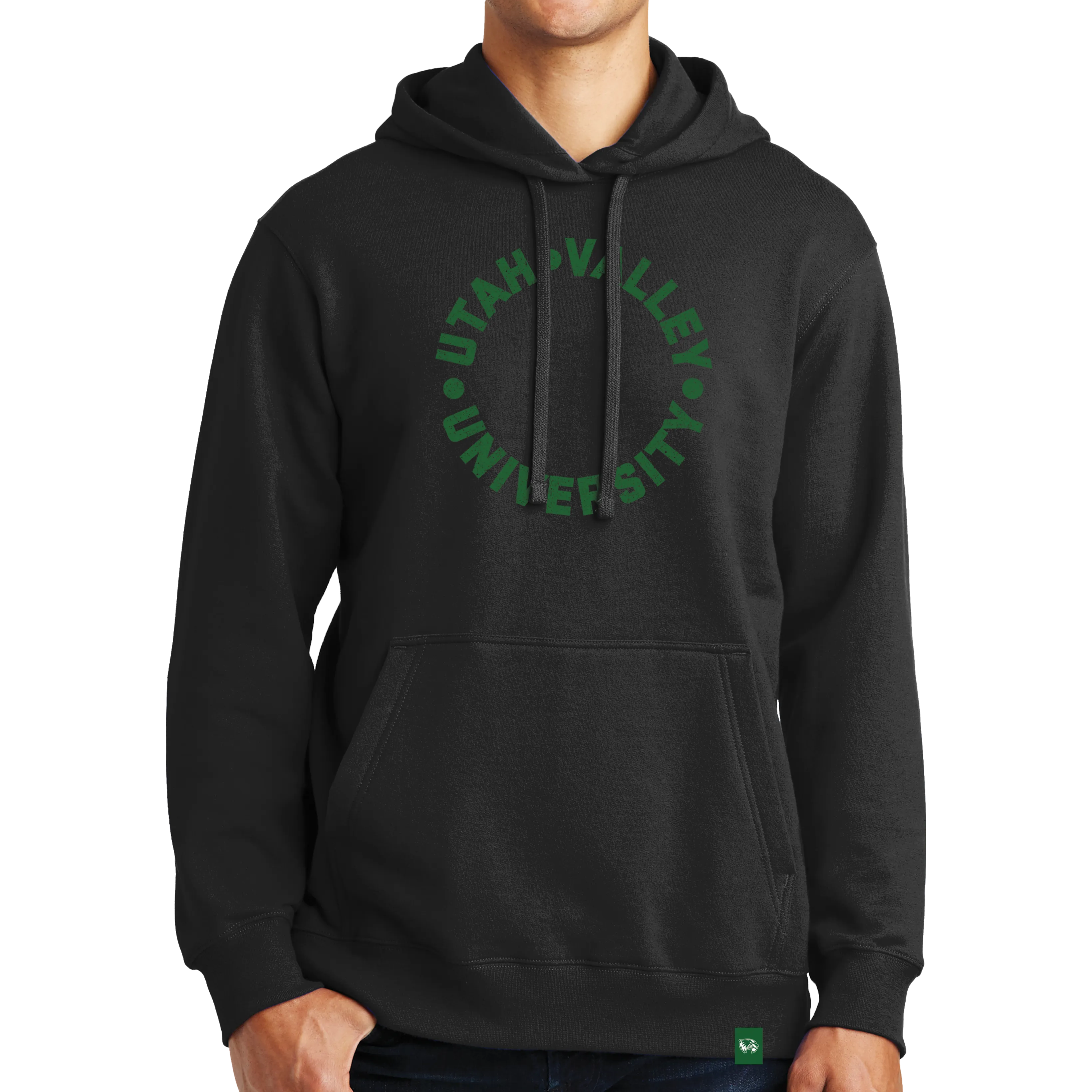 Port & Company Fan Favorite Fleece Pullover Hooded Sweatshirt- UVU Distressed