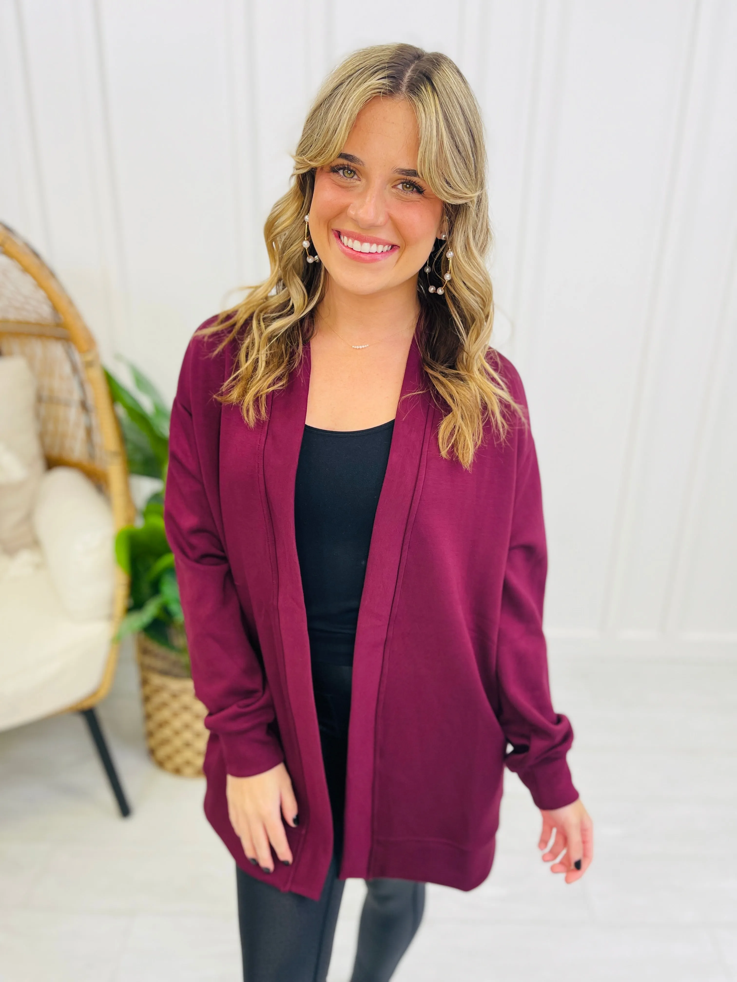 REG/CURVY MOCO Exclusive Super Scuba 2 In 1 Cardigan Blazer - Multiple Colors!