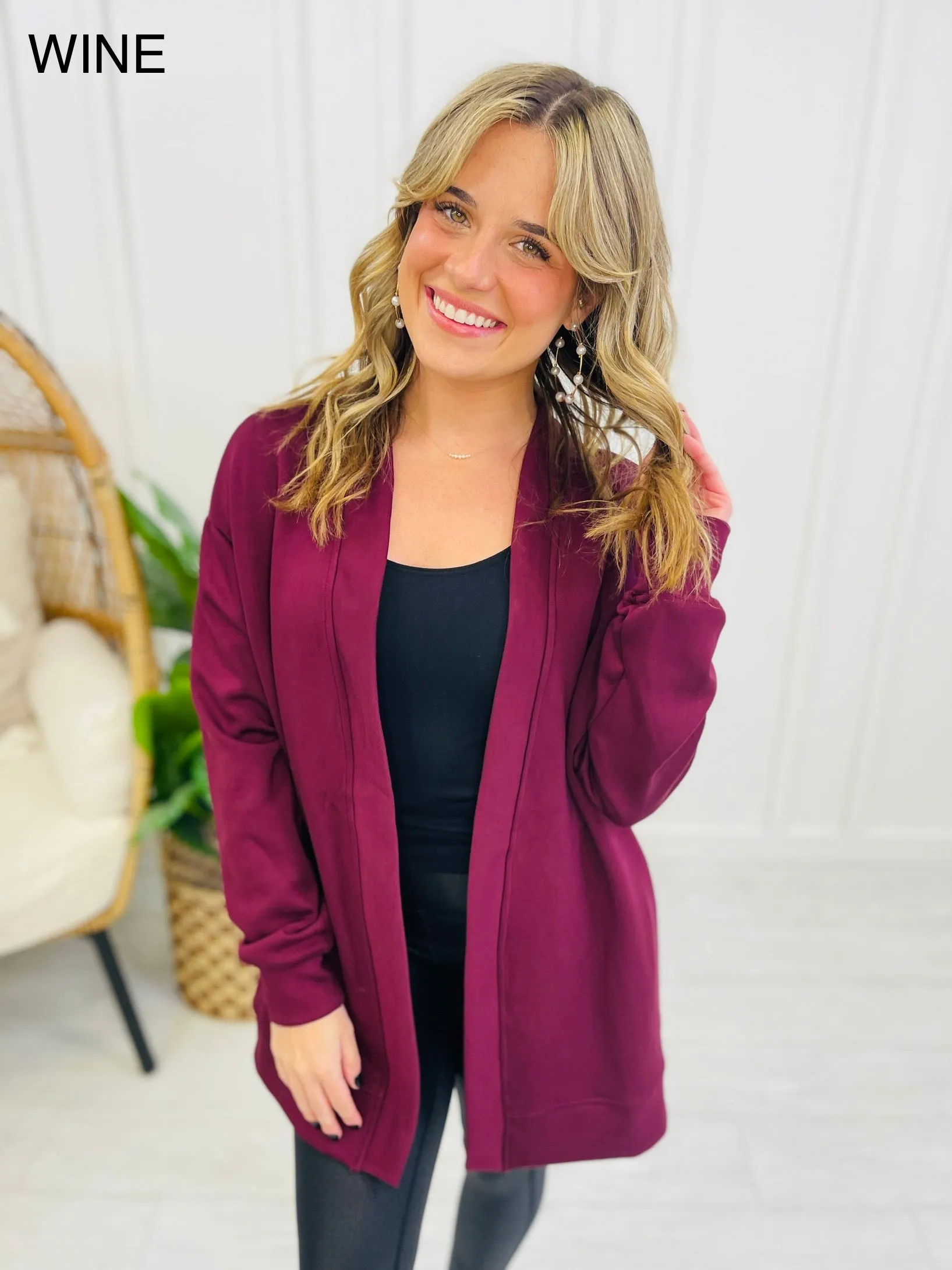 REG/CURVY MOCO Exclusive Super Scuba 2 In 1 Cardigan Blazer - Multiple Colors!