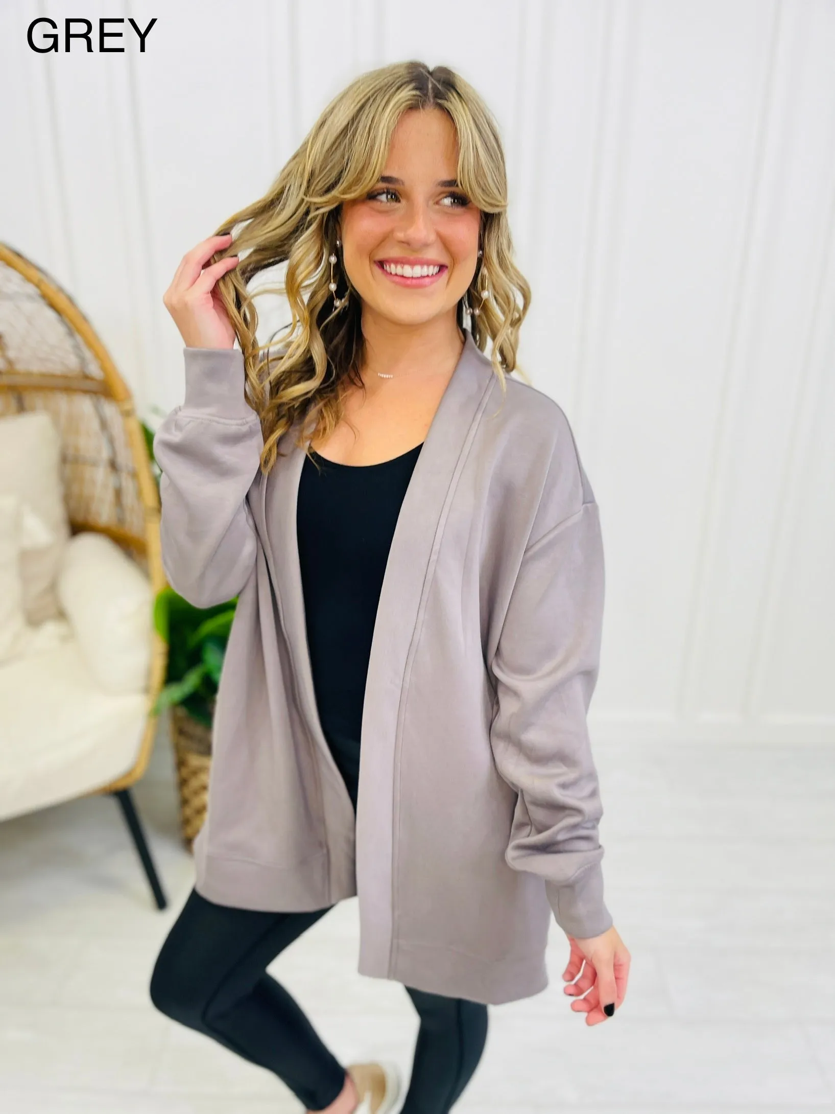 REG/CURVY MOCO Exclusive Super Scuba 2 In 1 Cardigan Blazer - Multiple Colors!