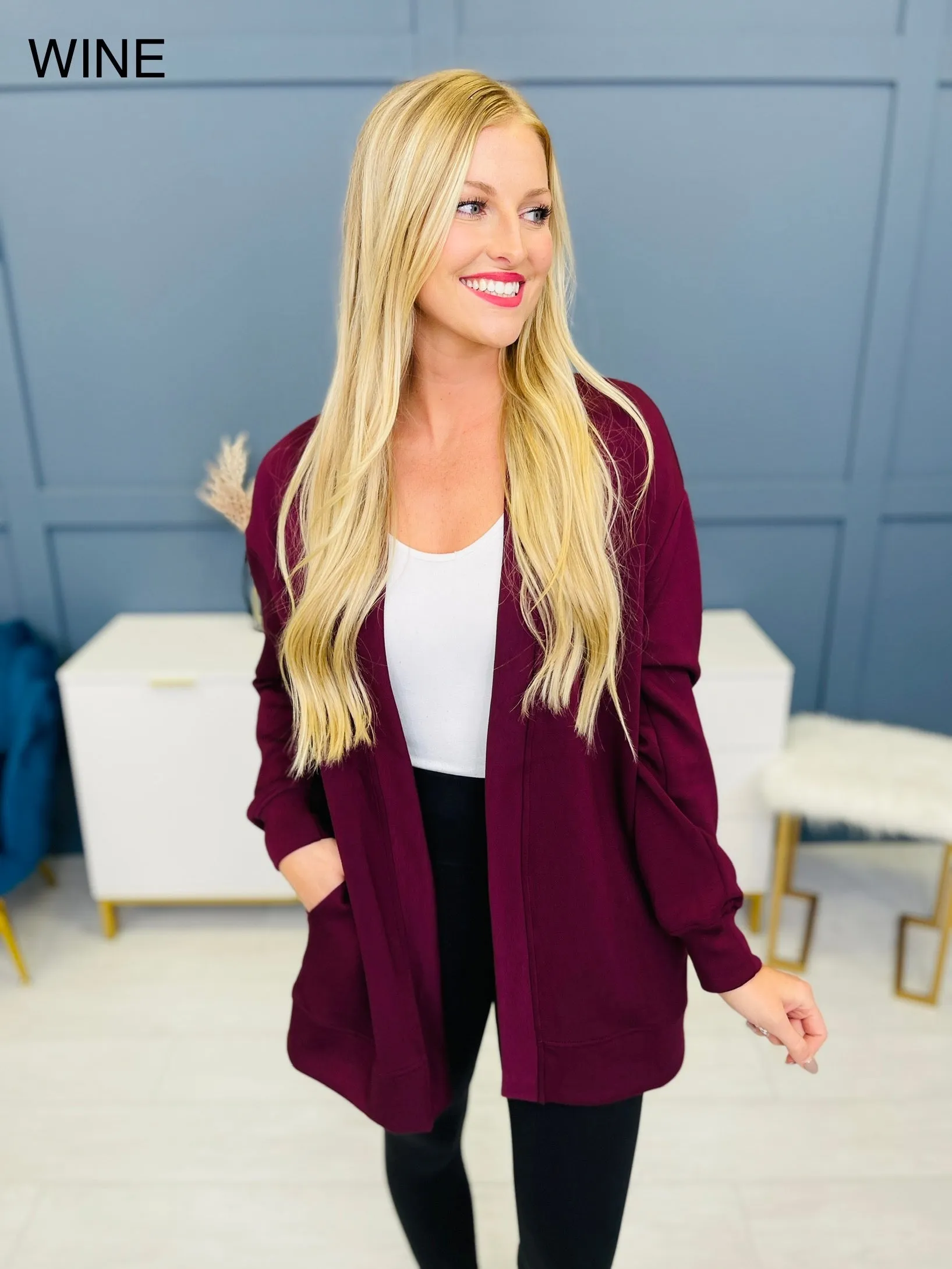 REG/CURVY MOCO Exclusive Super Scuba 2 In 1 Cardigan Blazer - Multiple Colors!