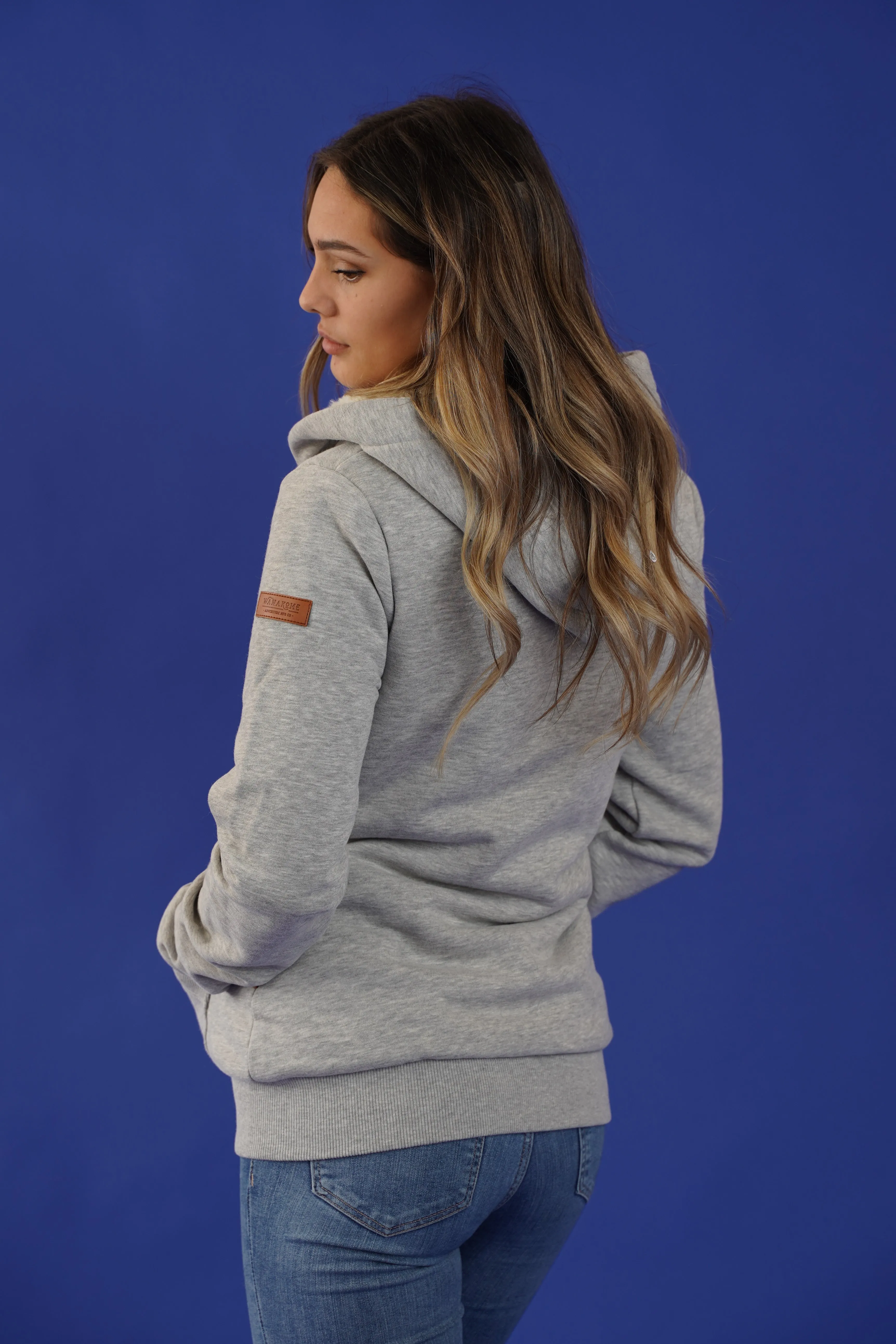 Thalia Light Heather Grey Zip Hoodie