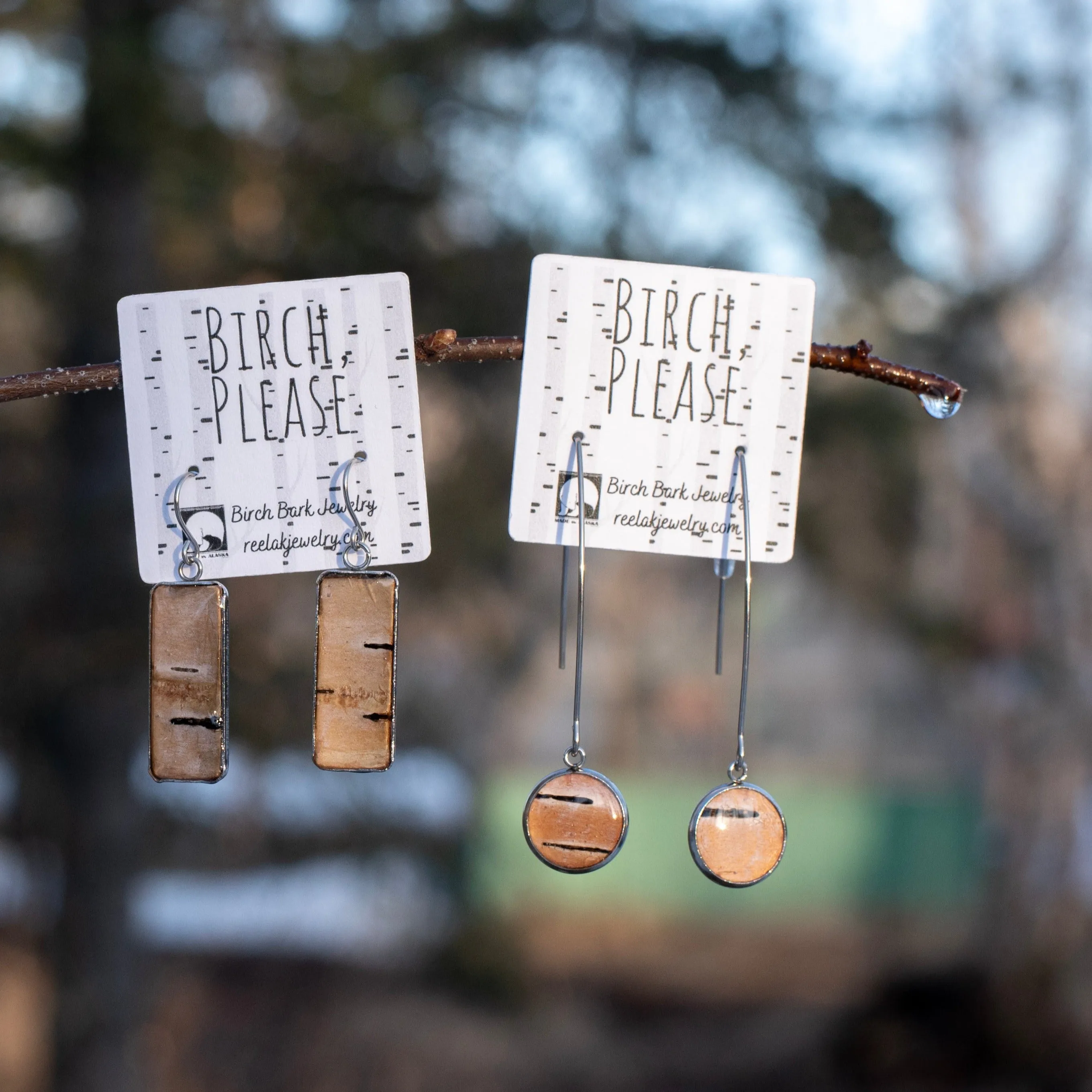 The Jasmine - Our Round Birch Open Dangle Earrings