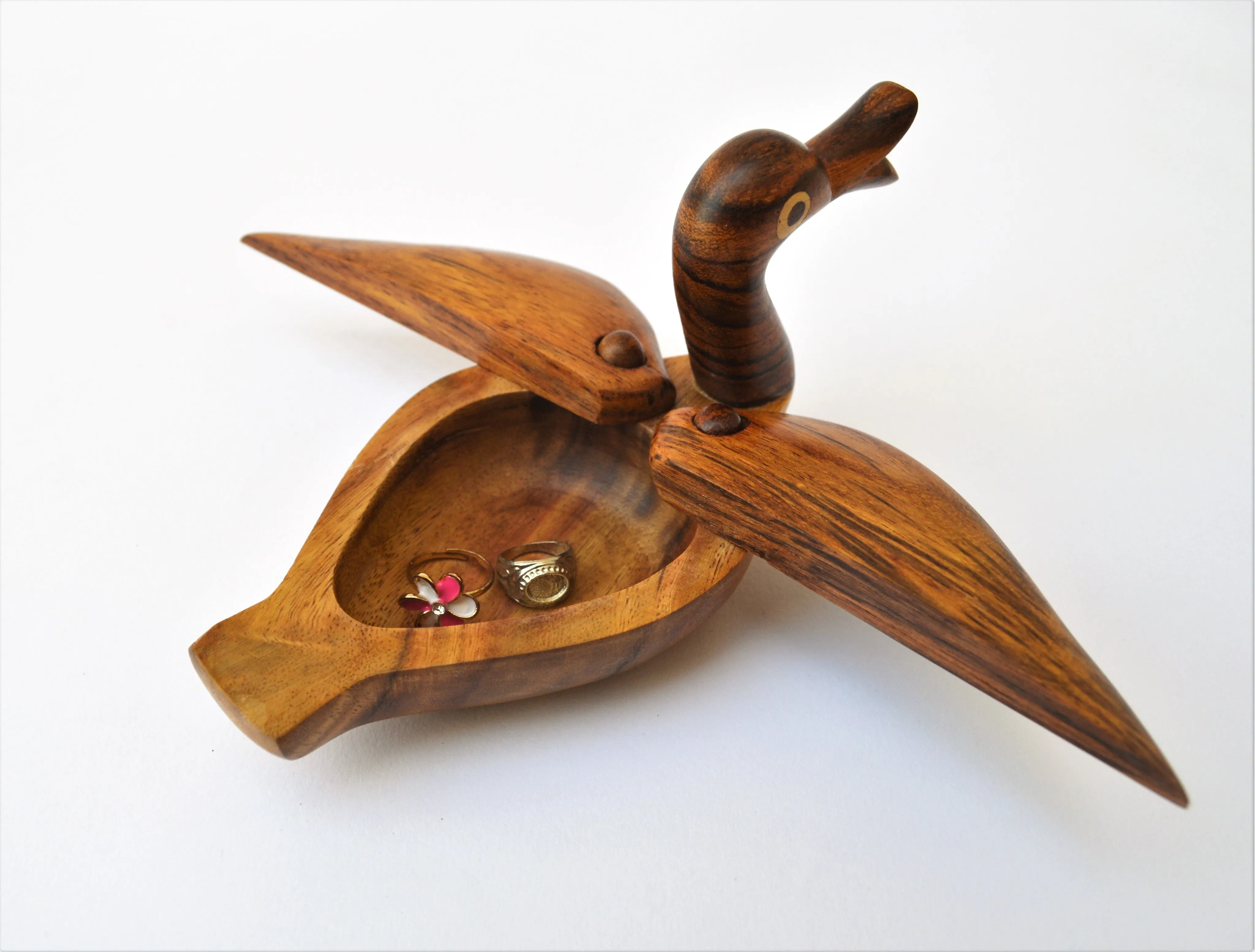 Wooden duck Ring Box /  Child Toy